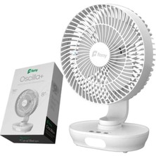 Feny FN-F88 Oscilla 3 Kademe Hız Ayarlı 180° 3000 Mah Şarjlı  8"masüstü Vantilatör 150° Salınım