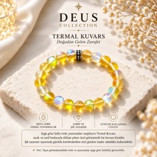 Sarı Termal Kuvars Doğal Taş Bileklik 8 mm Şık Tasarım Kadın Doğaltaş Bileklik