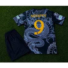 Candy Cup Mbappe Dragon 2026/2027 Yeni Sezon 9numara Yeni Çocuk Forması 2'li Set (Blue)