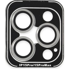 ALK Joko Apple iPhone 15 Pro Max Pvd Metal Kamera Lens - Gümüş