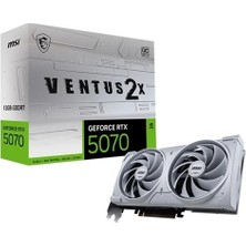 MSI Msı RTX5070 12GB Ventus 2x Oc Whıte 12G Oc Gddr7 192BIT HDMI Dp Pcıe 5.0 Beyaz