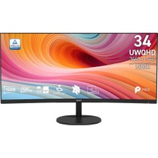 MSI Msı 34" Va Pro MP341CQ E12 4ms 120HZ Hdmı-Dp Kavisli Kurumsal Monitör 3440X1440