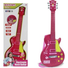 ALK Elektronik Ayaklı Mikrofonlu Pembe Gitar