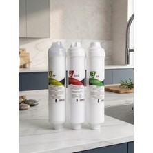 İdeal Mağaza Su Arıtma Cihazıiçin 3lü Filtre Seti (Sediment - Aktif Karbon - Blok Karbon Filtreler) Ideal Mağaza