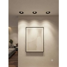 Hero Led Marbella Dekoratif Kasa Tekli Yuvarlak Siyah Günışığı