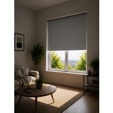 Auralight Blackout Mat Stor Perde, Işık Geçirmez Karartma Stor Perde, BL-1004 Gri Renk