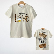 Noble Kids Kız Çocuk Leopar Baskılı Tişört Bej