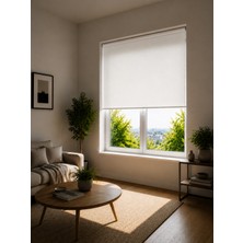 Auralight Blackout Mat Stor Perde, Işık Geçirmez Karartma Stor Perde, BL-1001 Beyaz Renk