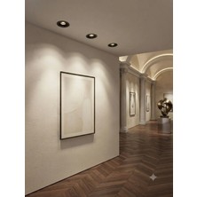 Hero Led Marbella Dekoratif Kasa Tekli Yuvarlak Siyah 4000K