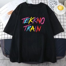 Tarzsokak Siyah Tekkno Tren Elektrik Callboy Yumuşak -Gömlek