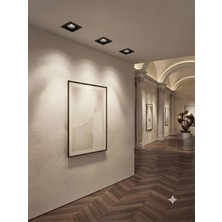 Hero Led Marbella Dekoratif Kasa Tekli Kare Siyah 4000K