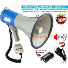 Ucuzcu Market Profesyonel Büyük Boy El Megafon (Şarj Unite-Mayk-Bluetooth-Usb-Sd-Siren-Ses Kayıt ve Tekrar Etme)