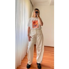 Niora Jean Görünümlü Tencel Kumaş Pantolon