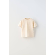 La'ciel Paris La Ciel Paris Çocuk Basic Oversize Tişört Krem
