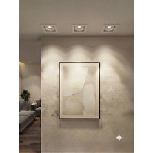 Hero Led Marbella Dekoratif Kasa Tekli Kare Beyaz Beyaz Işık