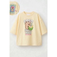 West Sky Kız Çocuk Capybara Baskılı T-Shirt