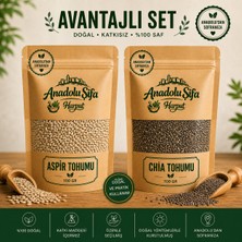 Anadolu Şifa Harput Aspir Tohumu & Chia Tohumu Doğal ve Katkısız Bitkisel Tohum Seti 2 x 100 gr