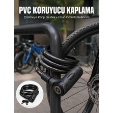 ALK 24 mm Kalın Çelik Halat ile Motosiklet ve Bisikletiniz Için Güçlü Güvenlik - Lisinya