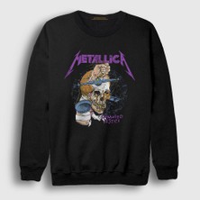 Presmono Unisex Siyah Justice V2 Metallica Sweatshirt