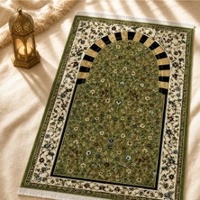 Belirtilmemiş Çayır Mihrab Yeşil Seccade | Dijital Baskılı Klasik Namaz Halısı