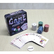 Akıllı Bayi Metal Kutulu 80 Chip ve 1 Adet Iskambil Kağit Setine Sahip Poker Oyunu ALK3534 Aby