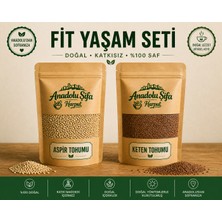 Anadolu Şifa Harput Aspir Tohumu & Keten Tohumu Doğal ve Katkısız Bitkisel Tohum Seti 2 x 100 gr