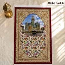 Belirtilmemiş Nakış Bej Seccade | Dijital Baskılı Klasik Ipek Dokuma Namaz Halısı