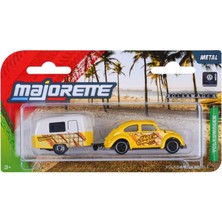 Majorette Volkswagen Beetle ve Karavan Trailer Model Araba
