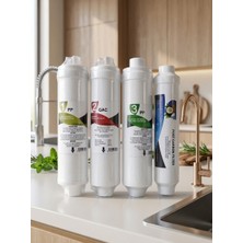 İdeal Mağaza Su Arıtma Cihazıiçin 4 Lü Filtre Seti(Sediment - Aktif Karbon - Blok Karbon - Post Karbon Filtreler (Ideal Mağaza)