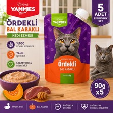 Kiwi Pets KYCC-50370 Yammies Ördekli Bal Kabaklı Kedi Ezmesi 90 Gr*5 Adet