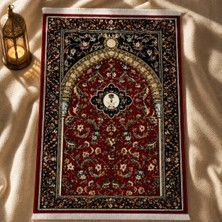 Belirtilmemiş iyico Bordo Sarmaşık Mihrab Seccade | Dijital Baskılı Klasik Namaz Halısı