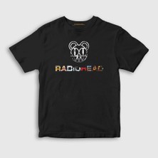 Presmono Unisex Çocuk Siyah Logo V3 Radiohead T-Shirt