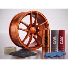 CAXCOLORS Candy Copper Jant Sprey Boya Seti - Akrilik Boya + Astar + Vernik + Zımpara Bant Eldiven Komple Tamir Kiti