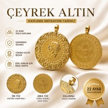 GEEN 22 Ayar Altın Kaplama Tarihli Çeyrek Altın