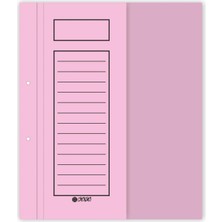 Kaya Yarım Kapak Karton Telli Dosya Pembe Yerli Karton