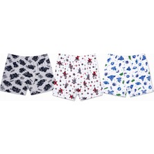 Tutku Çocuk Erkek Elastan Emprime Boxer 3 Lü Set