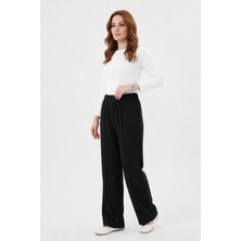 Sentez SZ-5580 Colmar Beli Lastikli Geniş Paça Pantolon #12-25#