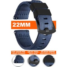 Trendburada Fossil-Welder-Wesse-Casio-Armani-Omega-Seiko-Tissot Saat Uyumlu 22mm Nato Kumaş Tekstil Saat Kordonu Kayışı MR1