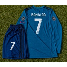 Mmt Spor M.a.d.r.i.d 2018 Cristiano Ronaldo Röveşata Çocuk Forması Uzun Kollu 2 Li Set 7 Numara