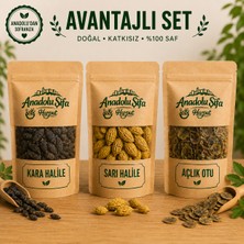 Anadolu Şifa Harput Kara Halile + Sarı Halile + Açlık Otu Doğal Bitkisel Ürün Seti 3 x 100 gr