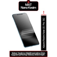 Mietubl Xiaomi Redmi Note 15 Pro 5g Uyumlu Mat Nano Ekran Koruyucu | Kenarsız Tam Mat, Kırılmaz Esnek Polymer Zırh