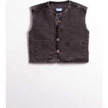 La'ciel Paris La Ciel Paris Erkek Çocuk Denim Yelek Siyah