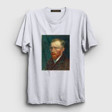 Presmono Unisex Beyaz Portrait Art Painter Vincent Van Gogh T-Shirt