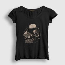 Presmono Kadın Siyah Desire Bob Dylan T-Shirt