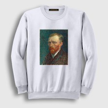 Presmono Unisex Beyaz Portrait Art Painter Vincent Van Gogh Sweatshirt
