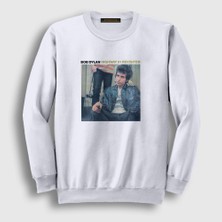 Presmono Unisex Beyaz Highway 61 Revisited Bob Dylan Sweatshirt