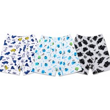 Tutku Çocuk Erkek Elastan Emprime Boxer 3 Lü Set