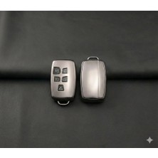Semel Land Rover Range Rover 2010-2018 Uyumlu Smart 3 Buton Silikon Oto Anahtar Kumanda Kabı Kılıf Gri