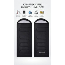 Kamptek Kamp Teknolojisi Kamptek Çift Kişilik Uyku Tulumu Seti | Su Geçirmez, Xl Geniş, 0°c / +15°c Kamp Tulumu Uyku Tulumu Kamp Seti Outdoor