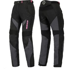 Scoyco P122W Siyah Kadın Motosiklet Pantolonu 4 Mevsim Korumalı Maxdura 600-D Kumaş Women Motorcu Pantolon